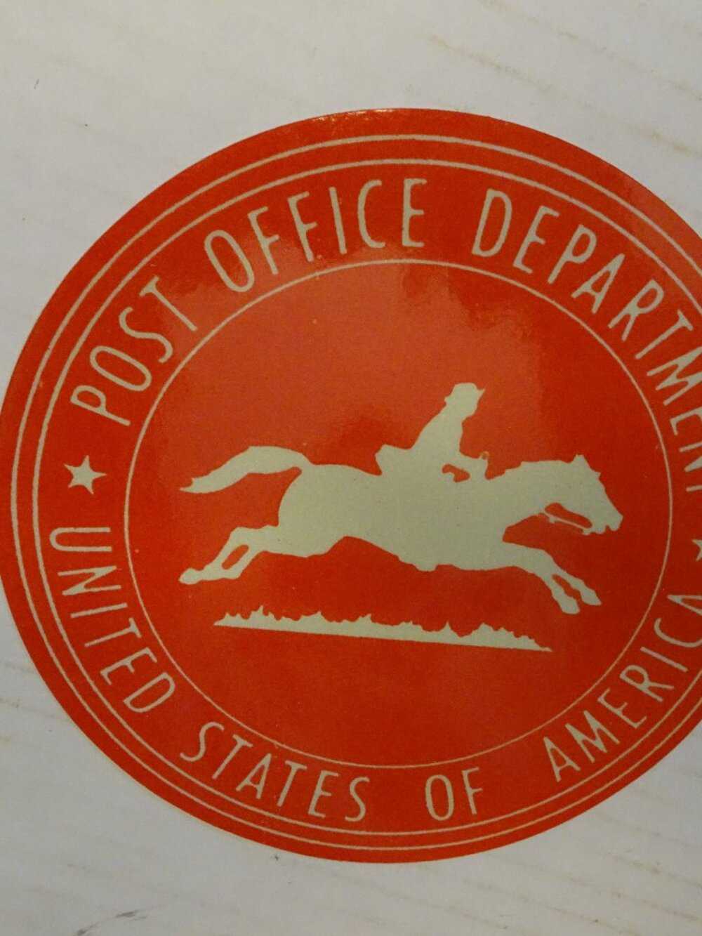 Post Office Department - United States of America - Vintage Decal without cover